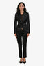 Dolce & Gabbana Black/Leopard Print Lining Blazer and Pants Suit Set (Size 40)