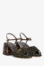 Fendi Brown Zucca Canvas Promenade Sandals Size 37