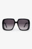 Christian Dior Black Square Frame Sunglasses GHW