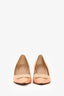 Roger Vivier Cream Patent Pointed Toe Metal Buckle Kitten Heels Size 38.5