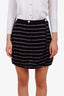 Pre-loved Chanel™ Black/White Cotton Wrap Mini Skirt Size 42