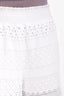 Alice + Olivia White Crochet Wide Leg Pants Estimated Size S