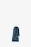 Fendi Blue Denim FF Jacquard Baguette Wallet On Chain