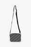 Christian Dior Navy Oblique Jacquard Zippered Crossbody Bag