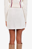 Self-Portrait White Sequin Crochet Mini Skirt Size S
