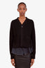 Sacai Dark Blue Denim x Knit Indigo Cardigan Size 3