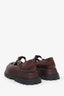 Burberry Burgundy Leather Platform Mary Janes Size 39