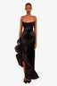 Retrofête Black Ruffled Kaitlin Dress Size M