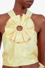 Sandro Yellow Linen Cropped Top & Skirt Set Size 3/38