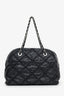 Pre-loved Chanel™ 2011-12 Black Quilted Crinkled Leather Ultra Stitch Satchel