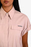 Brunello Cucinelli Pink Short Sleeve Button Down Size M