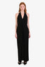 Frame Black Key Hole Halter Jumpsuit Size XS