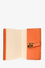 Hermès 2008 Orange Swift Leather Secret Notebook