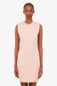 Fendi Pink FF Zucca Embossed Sleeveless Dress Size 44