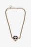 Pre-loved Chanel™ 2023C Gold Toned Black Heart CC Choker
