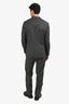 Zegna Grey Wool Blazer + Trouser Suit Set Size 50