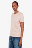 Loro Piana Pink Cotton Logo T-Shirt Size 46