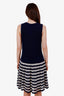 Pre-loved Chanel™ Blue/White Striped Knit Dress Size 40