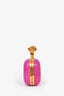 Alexander McQueen Pink Python Skull Knuckle Duster Clutch