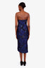 Bariano Blue/Black Cosmos Midi Dress Size S