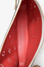 Christian Louboutin White/Red Laser Cut Leather 'Loubila' Shoulder Bag