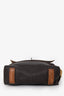 Dolce & Gabbana Brown Leather Canvas Messenger Bag