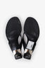 Gucci Black Leather Vittoria Thong Heels Size 40