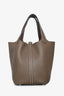 Hermès 2021 Etoupe Clemence Leather Picotin Lock 18