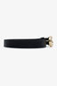 Gucci Black Leather GG Thin Belt Size 75/30