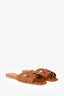 Saint Laurent Brown Leather Tribute Sandals Size 39.5