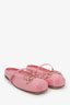 Gucci Pink Leather Horsebit Ballet Mules Size 37
