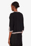 Pre-loved Chanel™ Black/Grey Cashmere Cardigan Size 42