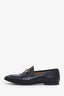 Gucci Black Leather Jordaan Loafers Size 37.5