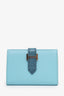 Hermès 2016 Bleu Atoll Tadelakt Bleu Petrol Lizard Béarn Compact Wallet