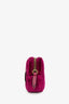 Gucci Purple Velvet Matelassé GG Marmont Belt Bag