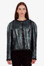 Pre-loved Chanel™ Green Lambskin Tweed Jacket Size 50