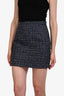 Alessandra Rich Black Tweed Mini Skirt Size 40