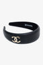 Pre-loved Chanel™ Black Leather CC Headband