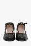 Fendi Army Green/Red Leather 'Chameleon' Mary Jane Heels Size 40