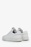 Brunello Cucinelli White Leather Beaded Detail Sneakers Size 36