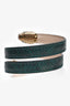 Bvlgari Green Leather Serpenti Forever Bracelet