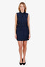 Gucci Navy Drawstring Sleeveless Midi Dress Size 40