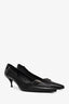 Prada Black Leather Buckle Detail Heels Size 38