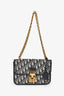 Christian Dior Blue Canvas Oblique 'Dior Addict' Shoulder Bag