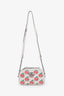 Gucci White Leather GG Marmont Cherry Crossbody Bag