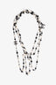 Pre-loved Chanel™ Pearl/Black Bead Multistrand CC Necklace