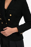 Smythe Black Nylon Double-Breasted Blazer Size 4