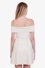 Zimmermann Cream Off The Shoulder Stretch Knit Mini Dress Size 0