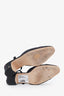 Pre-loved Chanel™ Black Denim Interlocking CC Logo Slingback Pumps Size 38C