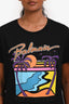 Balmain Black Cotton Orange Graphic T-Shirt Size S